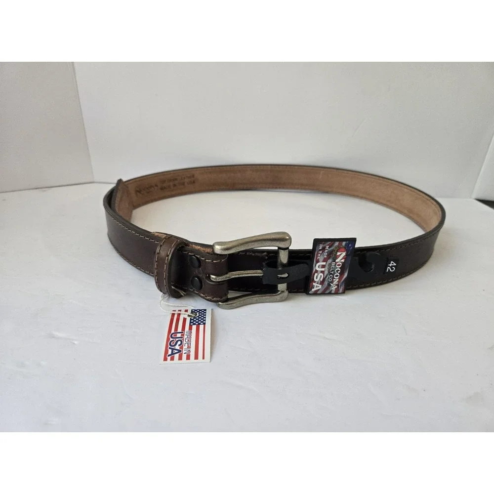 Nocona‎ USA leather belt N2300947 sz 46 brown